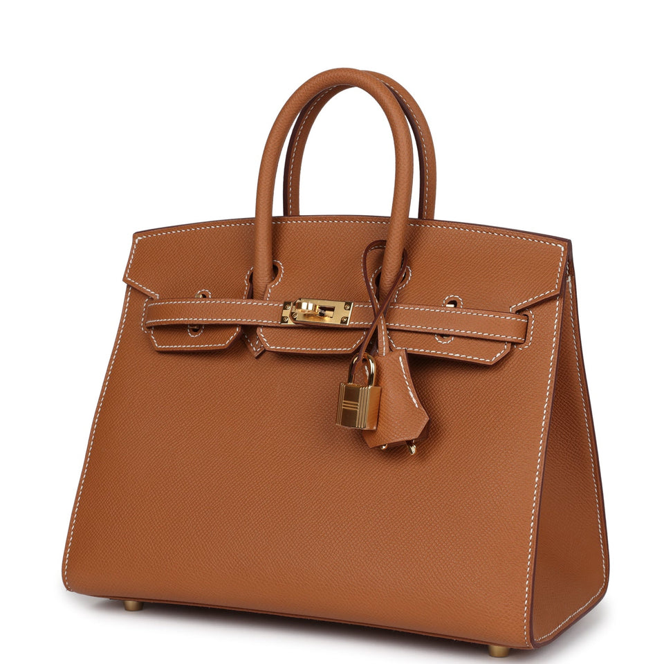 Hermes Birkin Sellier 25 Gold Epsom Gold Hardware
