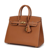Hermes Birkin Sellier 25 Gold Epsom Gold Hardware