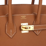 Hermes Birkin Sellier 25 Gold Epsom Gold Hardware