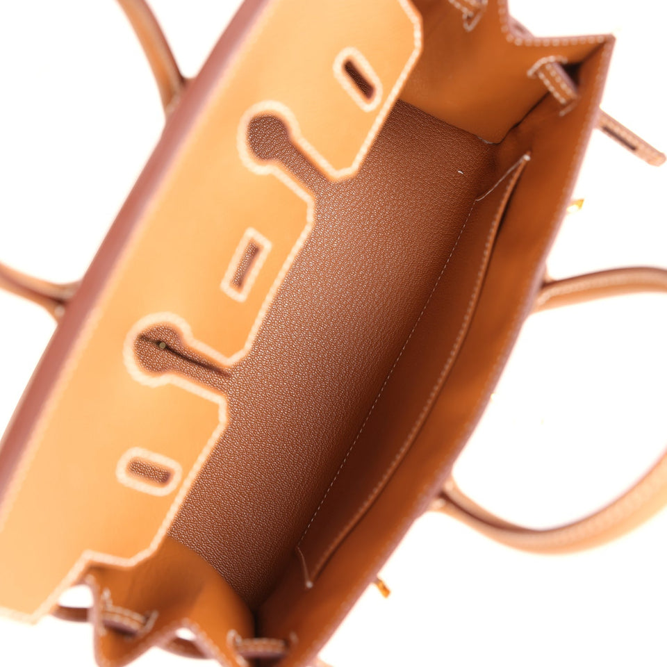 Hermes Birkin Sellier 25 Gold Epsom Gold Hardware