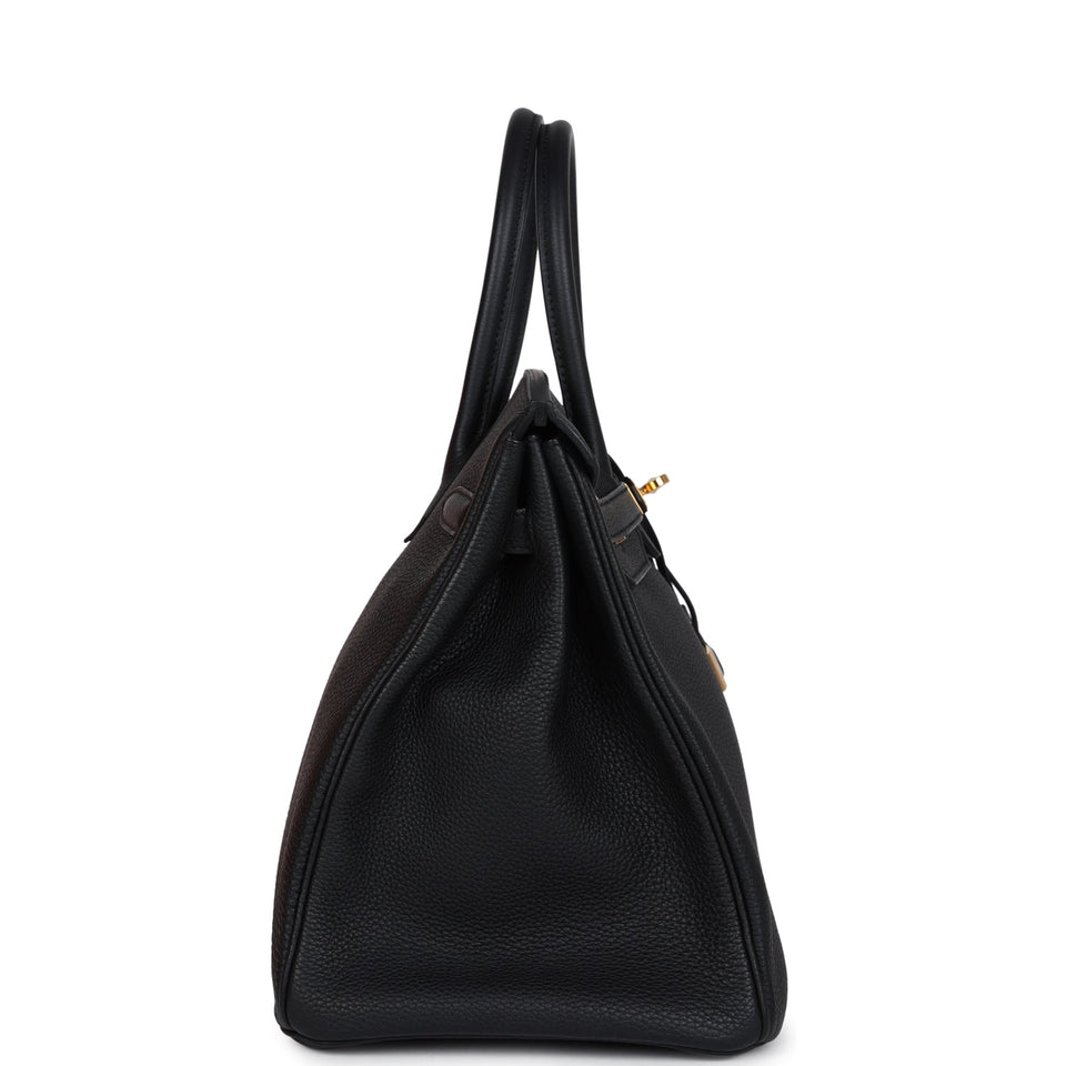 New Hermes Birkin 35 Black Togo Gold Hardware