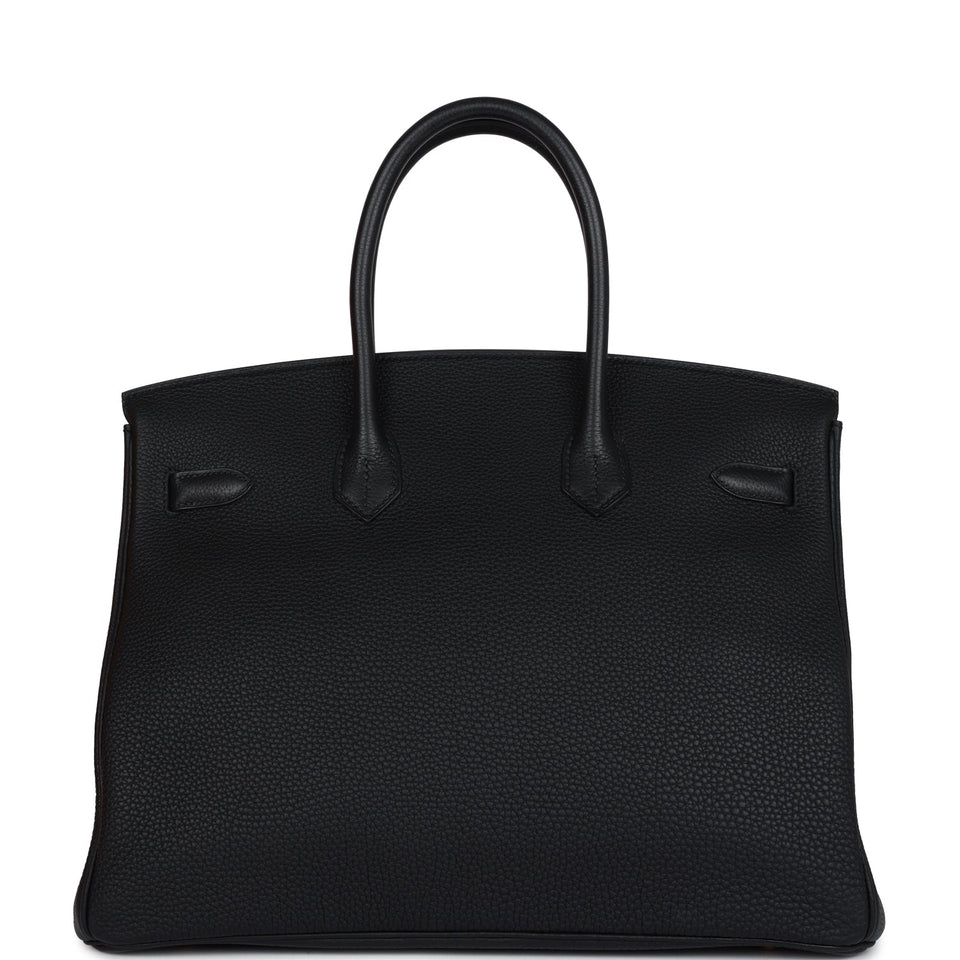 New Hermes Birkin 35 Black Togo Gold Hardware
