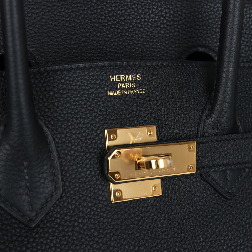 New Hermes Birkin 35 Black Togo Gold Hardware