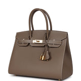 New Hermes Birkin Sellier 30 Etoupe Epsom Gold Hardware