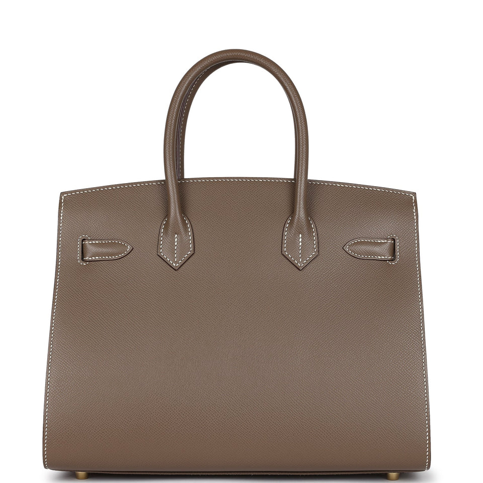 New Hermes Birkin Sellier 30 Etoupe Epsom Gold Hardware