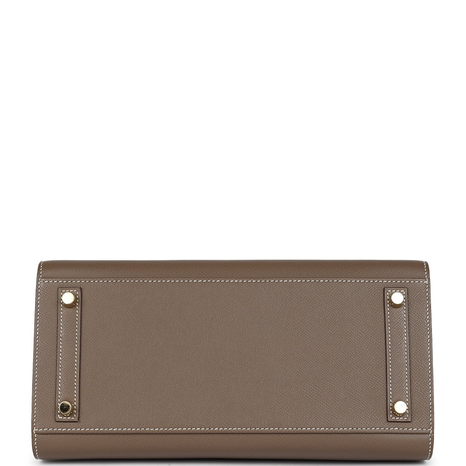 New Hermes Birkin Sellier 30 Etoupe Epsom Gold Hardware