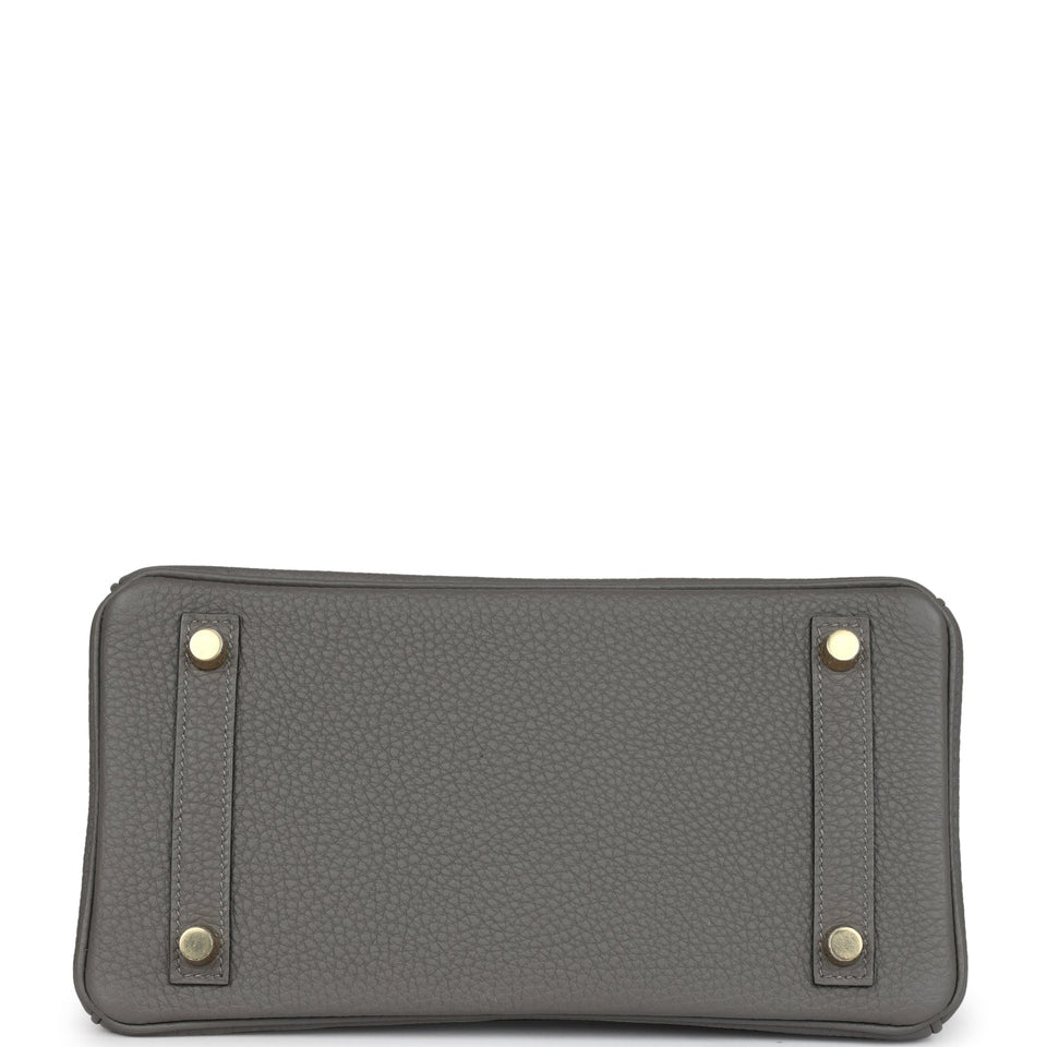 Hermes Birkin 25 Gris Meyer Togo Gold Hardware