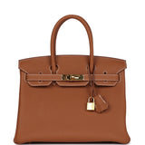 New Hermes Birkin 30 Gold Togo Gold Hardware