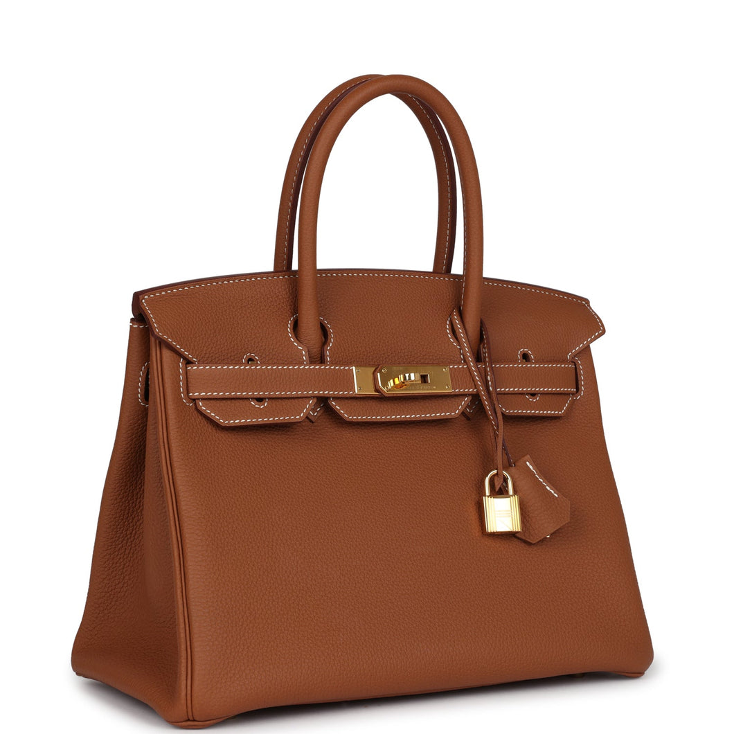 New Hermes Birkin 30 Gold Togo Gold Hardware