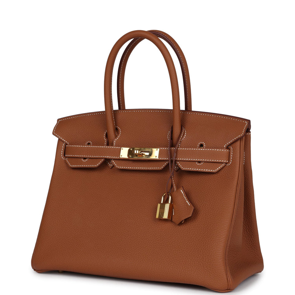 New Hermes Birkin 30 Gold Togo Gold Hardware