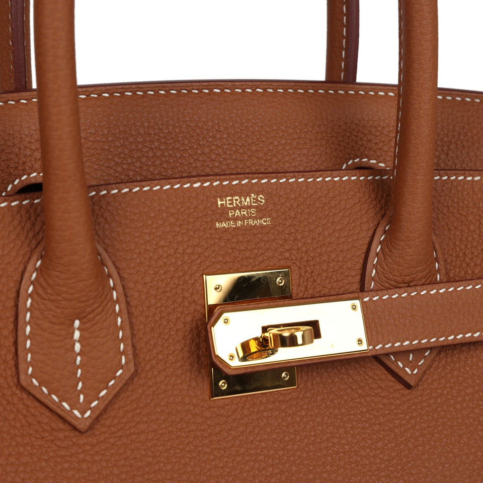New Hermes Birkin 30 Gold Togo Gold Hardware