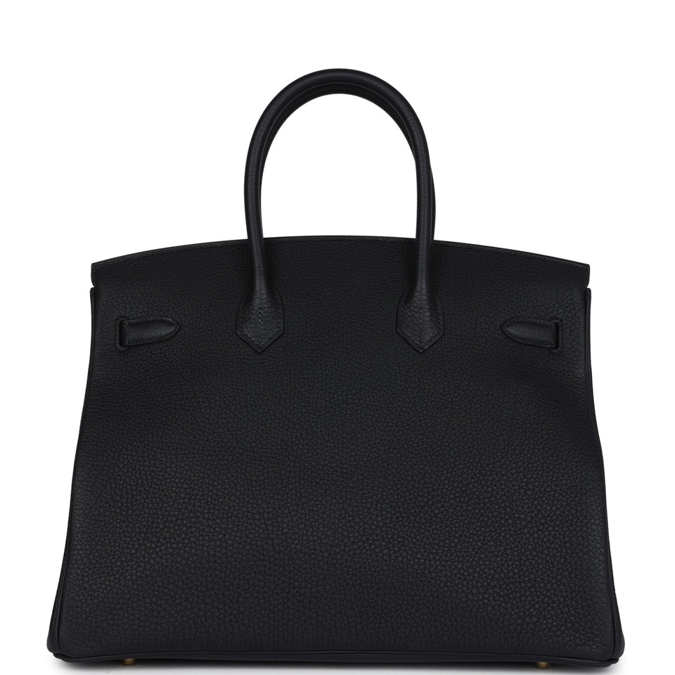 Hermes Birkin 35 Black Togo Gold Hardware