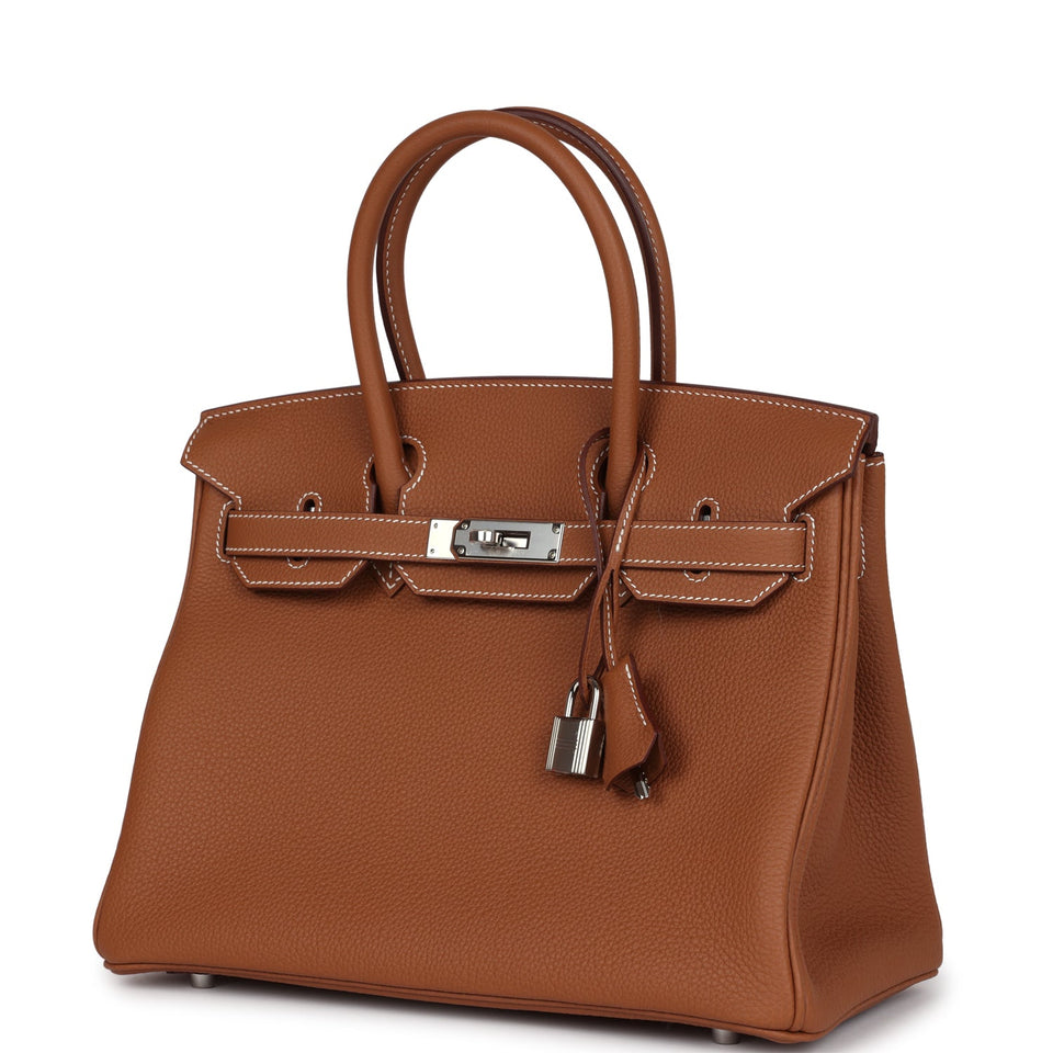 Hermes Birkin 30 Gold Togo Palladium Hardware