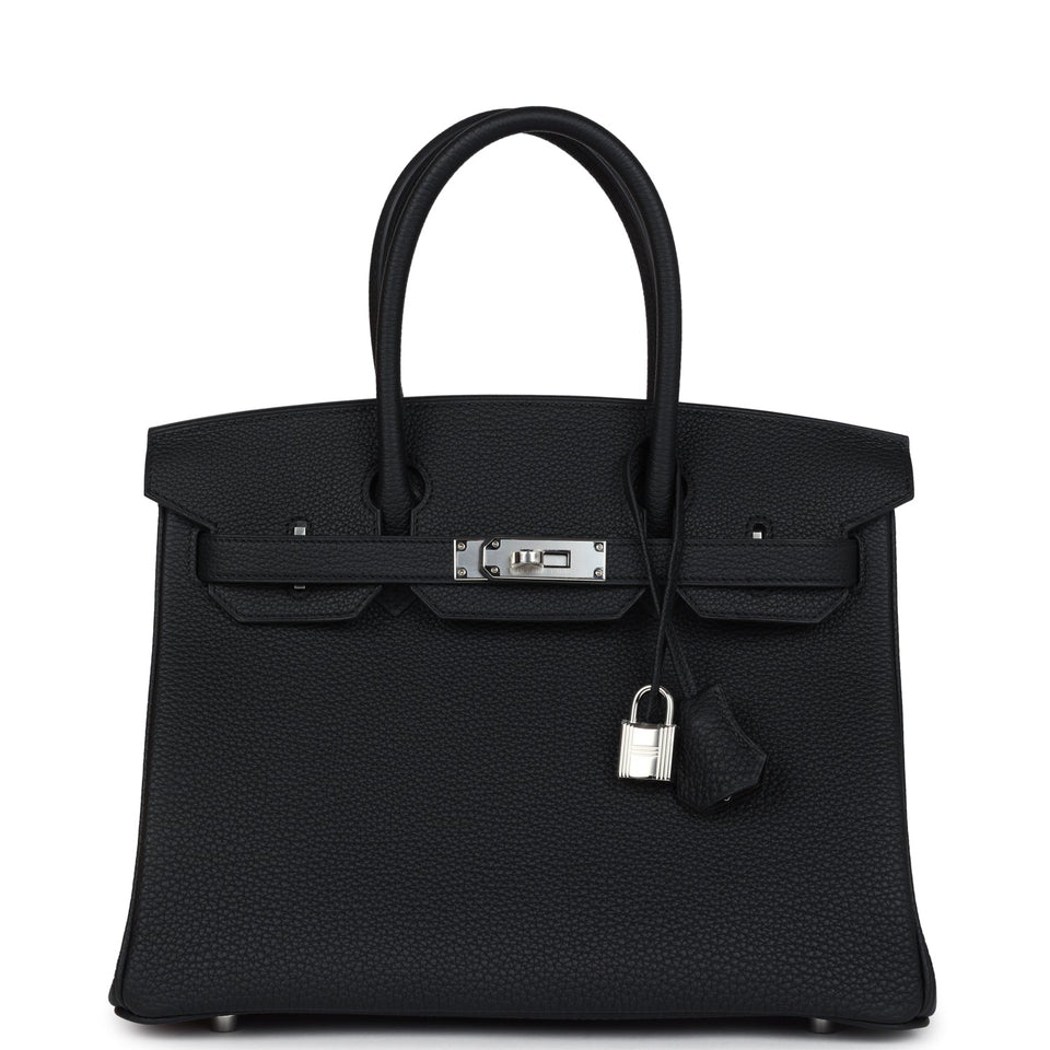 Hermes Birkin 30 Black Togo Palladium Hardware
