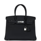 Hermes Birkin 30 Black Togo Palladium Hardware