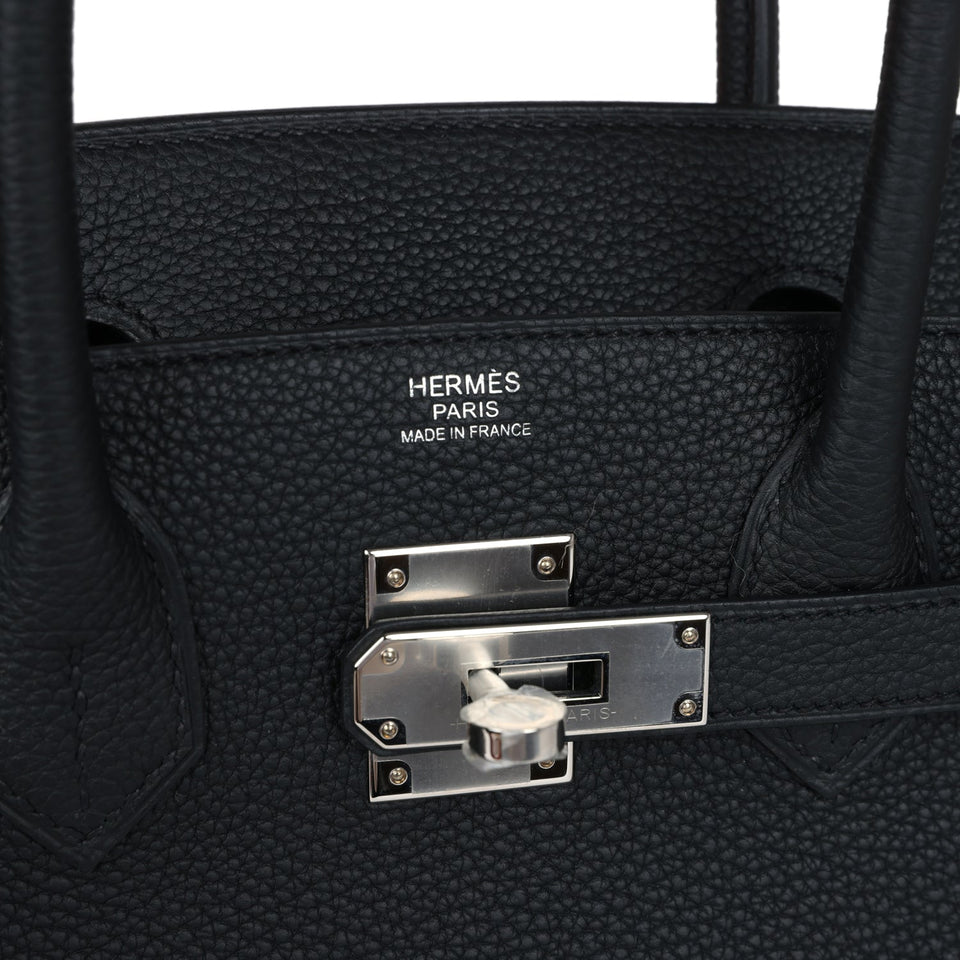 Hermes Birkin 30 Black Togo Palladium Hardware
