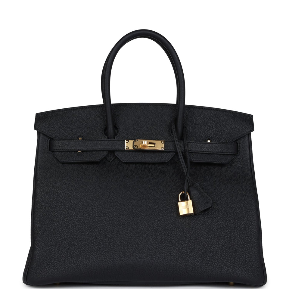 Hermes Birkin 35 Black Togo Gold Hardware