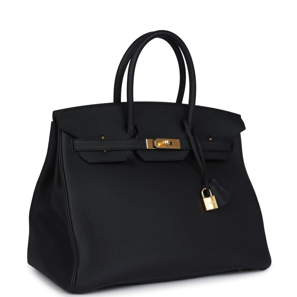 Hermes Birkin 35 Black Togo Gold Hardware