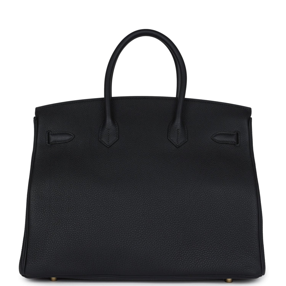 Hermes Birkin 35 Black Togo Gold Hardware