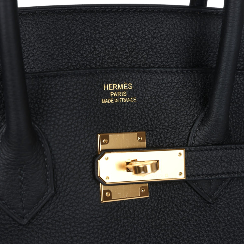 Hermes Birkin 35 Black Togo Gold Hardware
