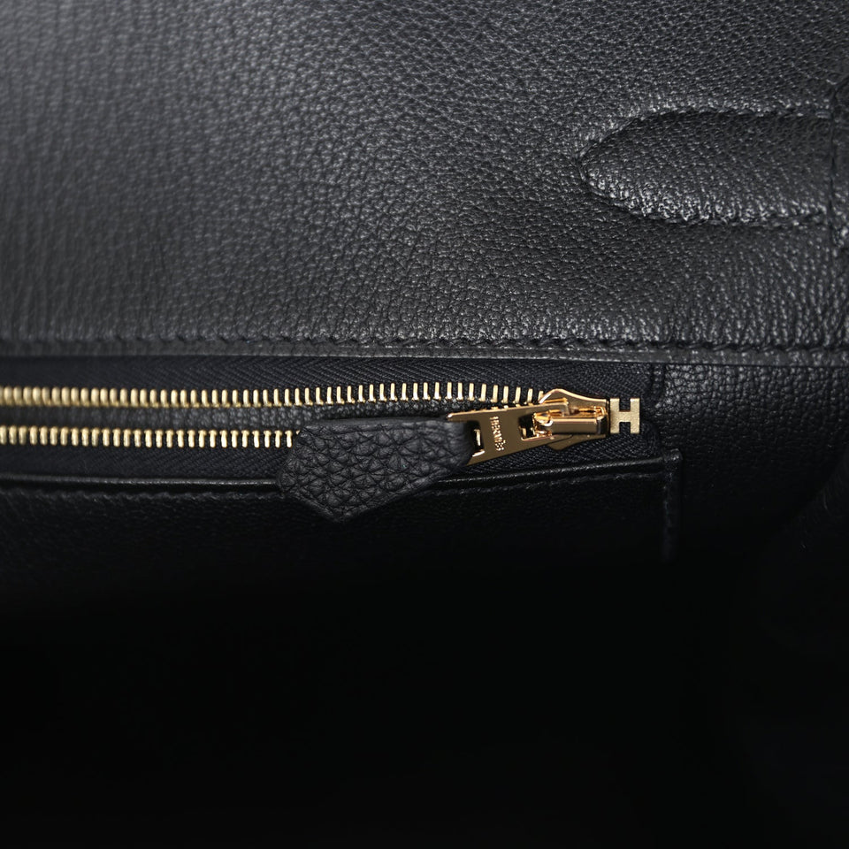 Hermes Birkin 35 Black Togo Gold Hardware
