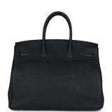 Hermes Birkin 35 Black Togo Gold Hardware