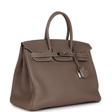 New Hermes Birkin 35 Etoupe Togo Palladium Hardware