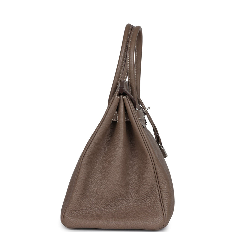 New Hermes Birkin 35 Etoupe Togo Palladium Hardware