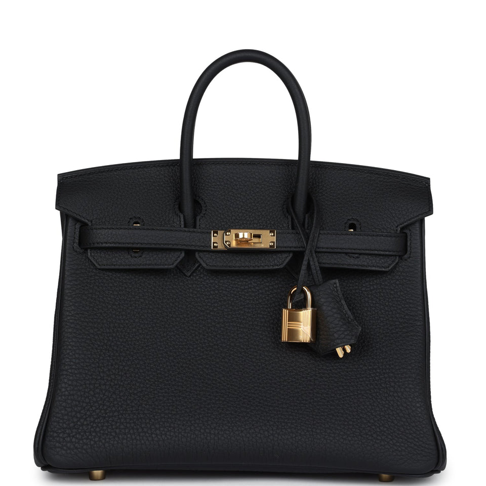 Hermes Birkin 25 Black Togo Gold Hardware