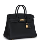 Hermes Birkin 25 Black Togo Gold Hardware