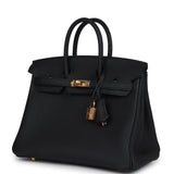Hermes Birkin 25 Black Togo Gold Hardware