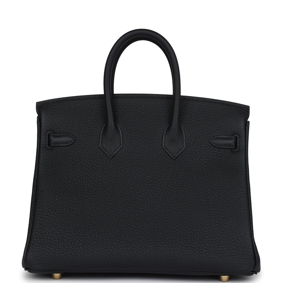 Hermes Birkin 25 Black Togo Gold Hardware