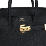 Hermes Birkin 25 Black Togo Gold Hardware