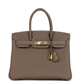 Hermes Birkin 30 Etoupe Togo Gold Hardware