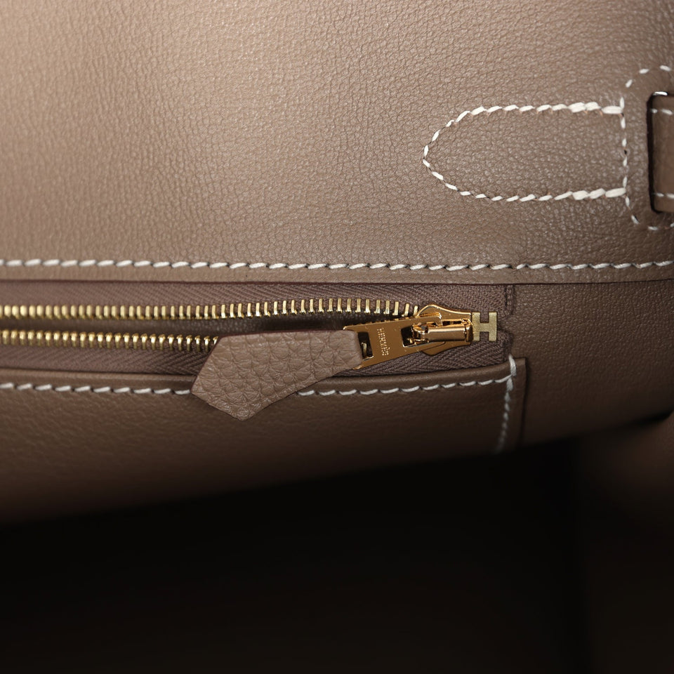 Hermes Birkin 30 Etoupe Togo Gold Hardware