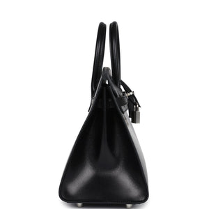 Hermes Birkin Sellier 25 Black Box Palladium Hardware