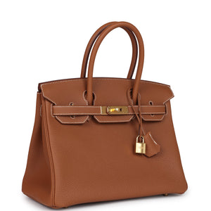 Hermes Birkin 30 Gold Togo Gold Hardware