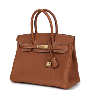 Hermes Birkin 30 Gold Togo Gold Hardware