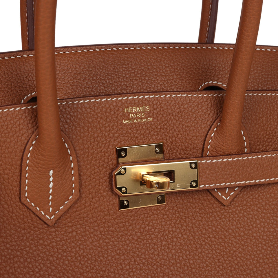 Hermes Birkin 30 Gold Togo Gold Hardware