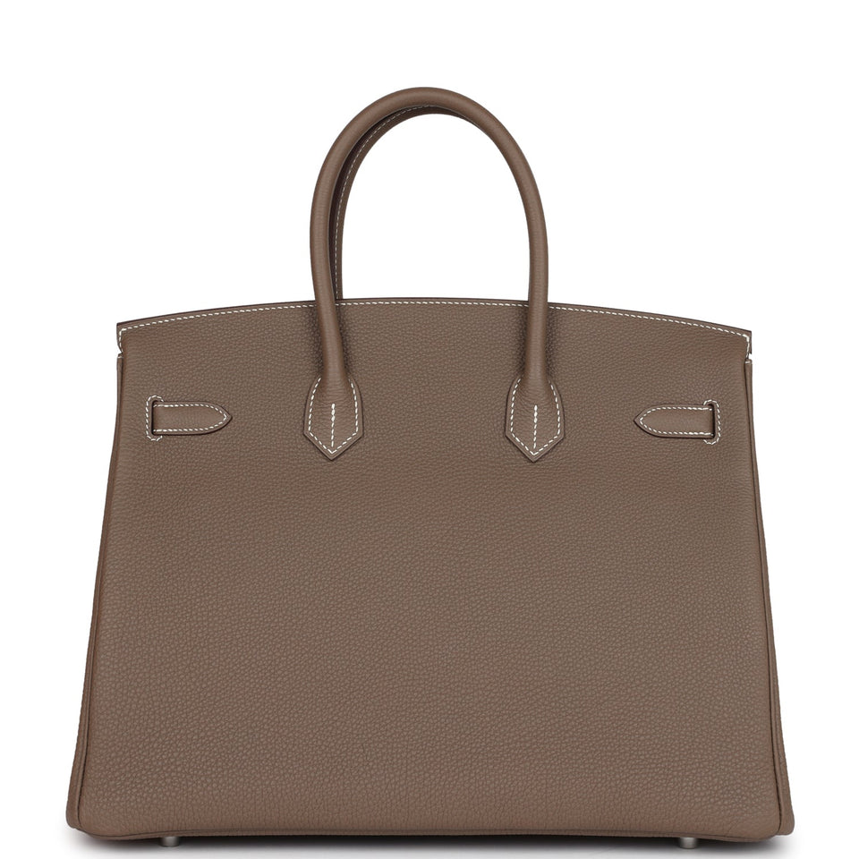 Hermes Birkin 35 Etoupe Togo Palladium Hardware