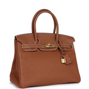New Hermes Birkin 30 Gold Togo Gold Hardware