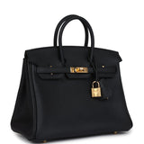 Hermes Birkin 25 Black Togo Gold Hardware