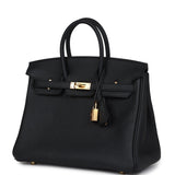 Hermes Birkin 25 Black Togo Gold Hardware