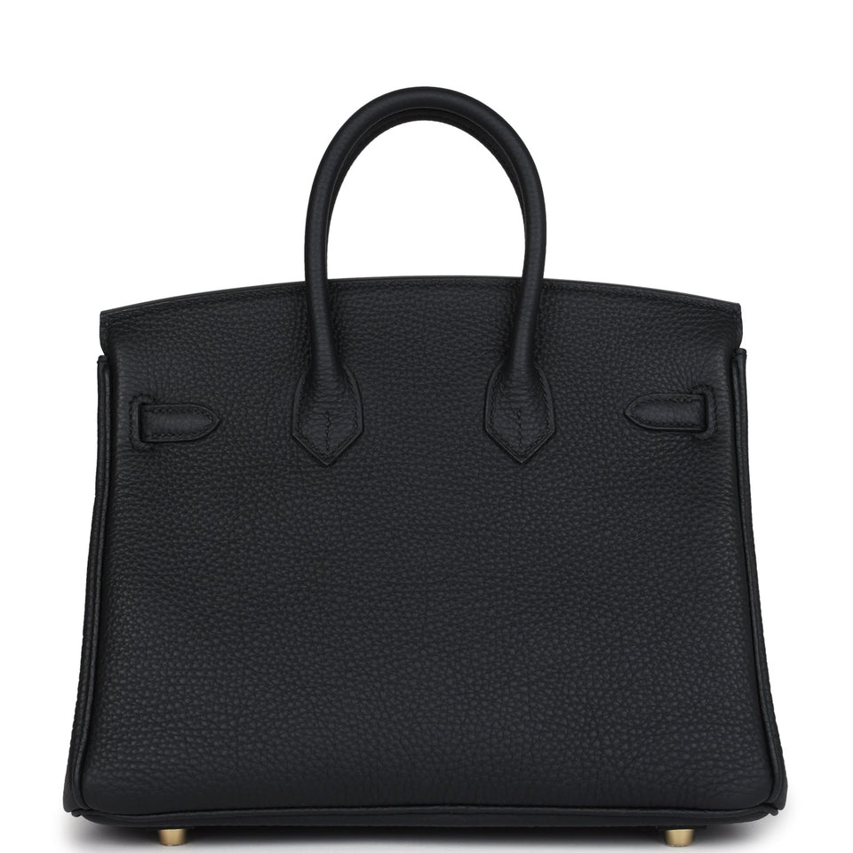 Hermes Birkin 25 Black Togo Gold Hardware
