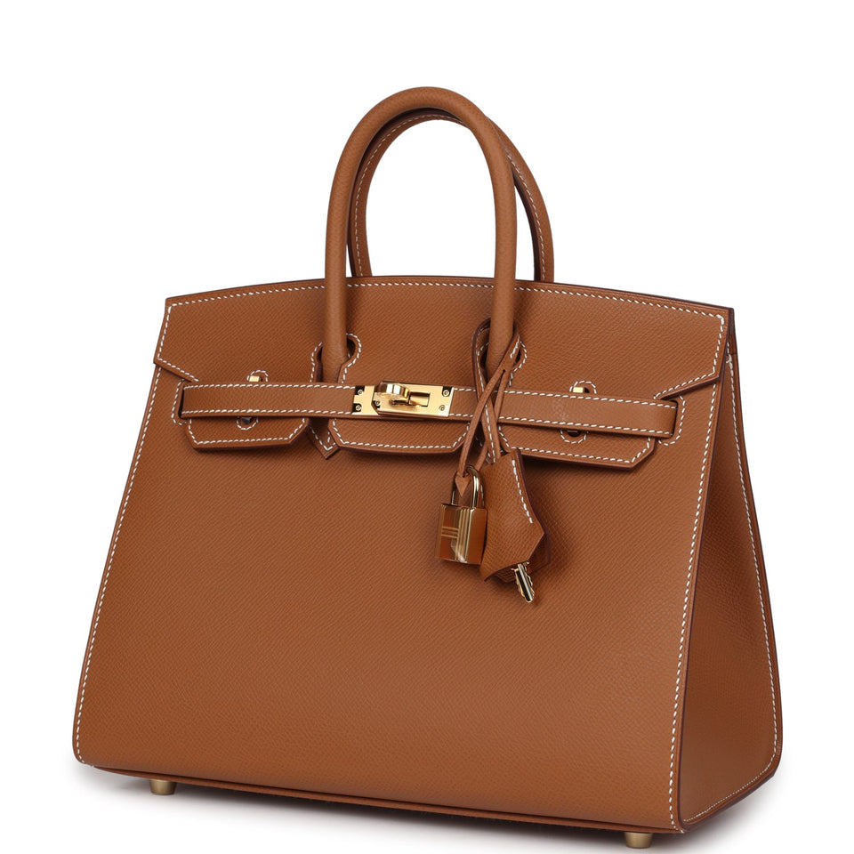 Hermes Birkin Sellier 25 Gold Epsom Gold Hardware