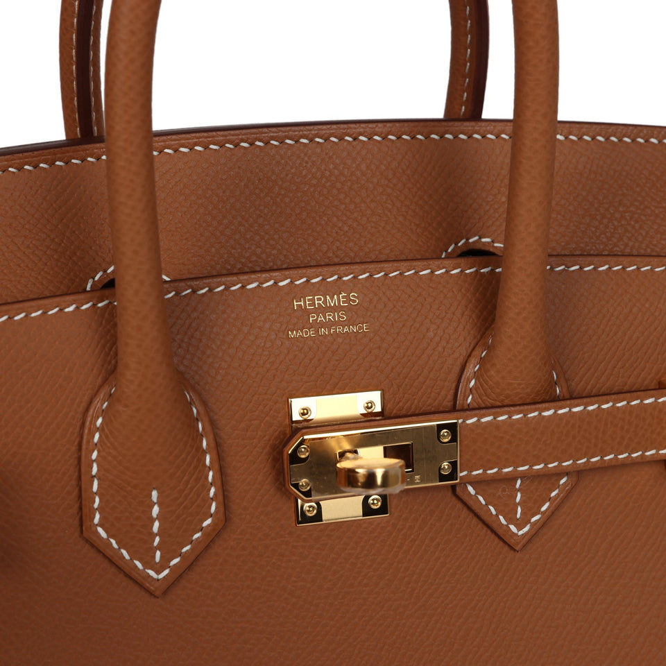 Hermes Birkin Sellier 25 Gold Epsom Gold Hardware