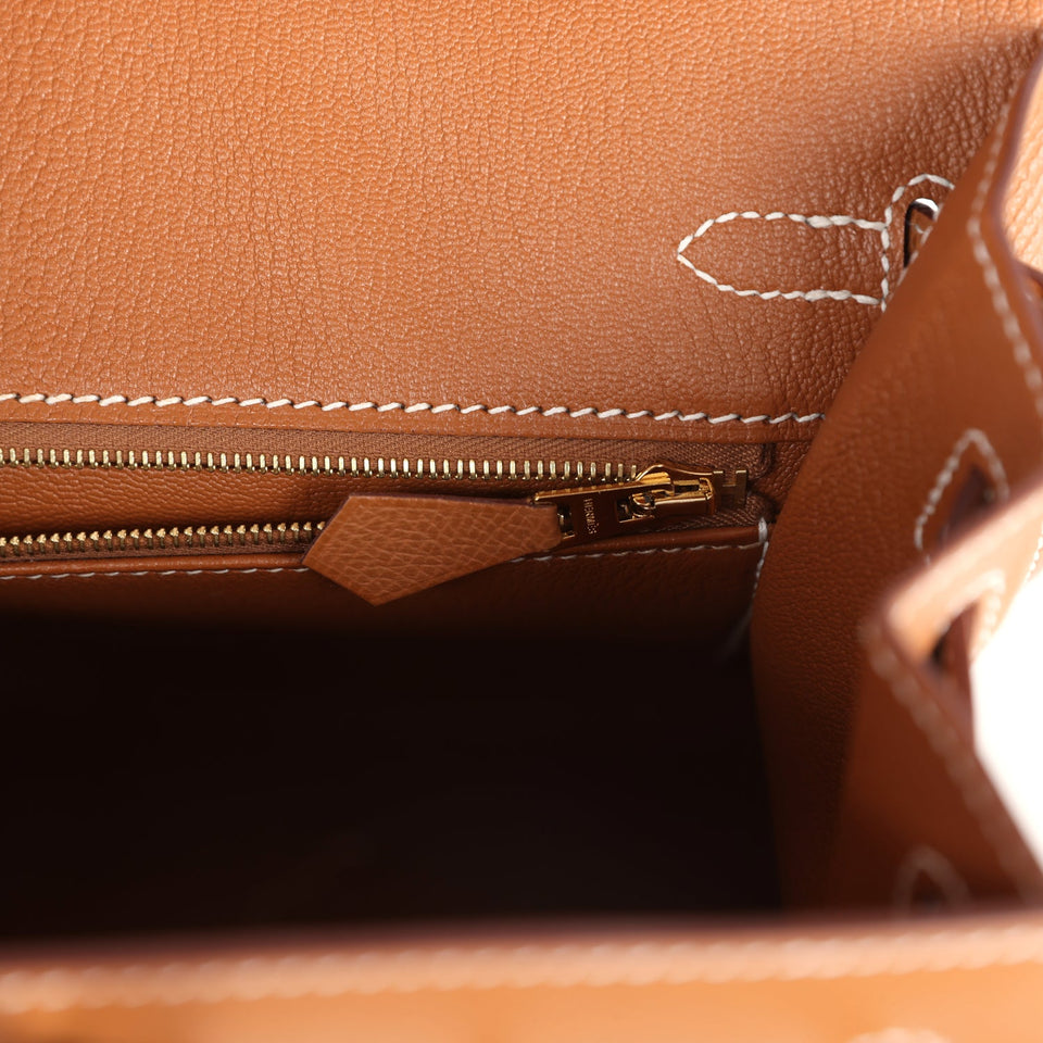 Hermes Birkin Sellier 25 Gold Epsom Gold Hardware