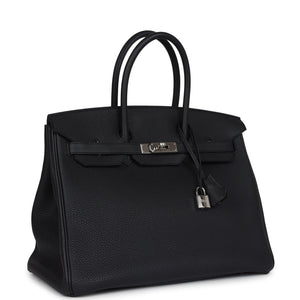 New Hermes Birkin 35 Black Togo Palladium Hardware