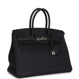 New Hermes Birkin 35 Black Togo Palladium Hardware