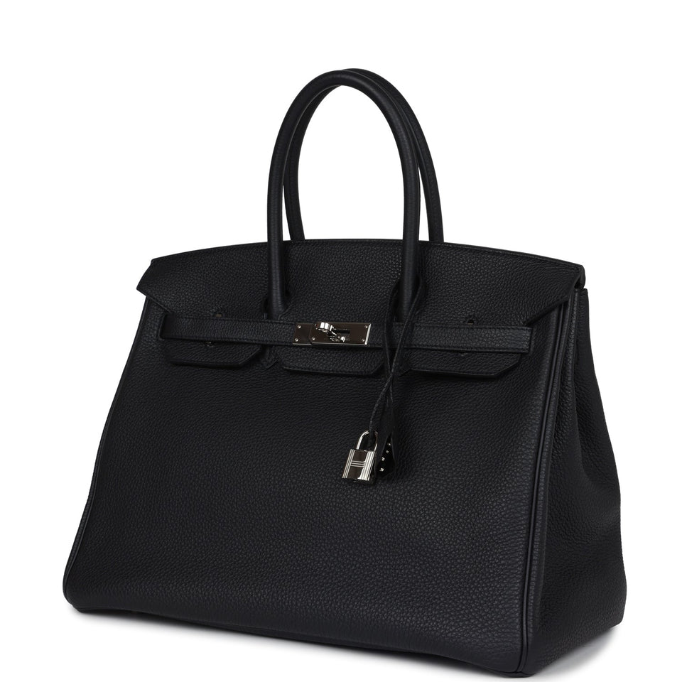 New Hermes Birkin 35 Black Togo Palladium Hardware